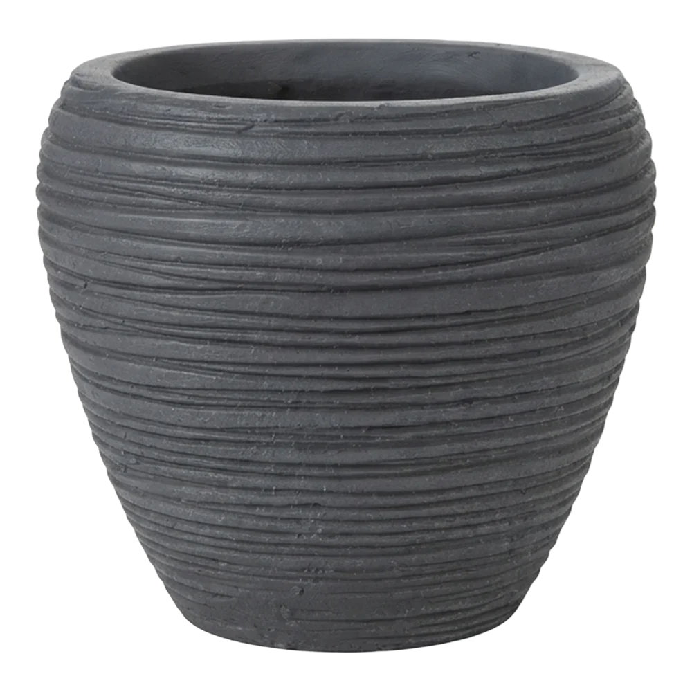 Maceta de fiberclay DRACO Antracita