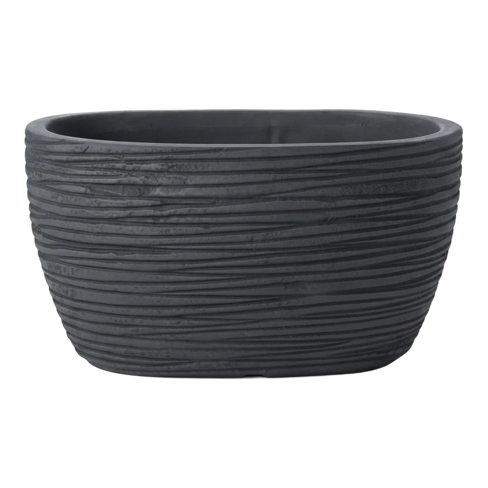 LEO Fiberclay-Pflanztopf Anthrazit