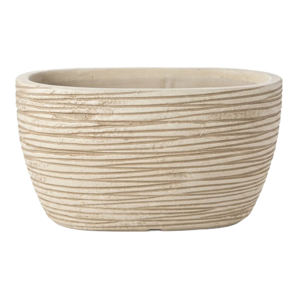 LEO Fiberclay-Pflanztopf Beige