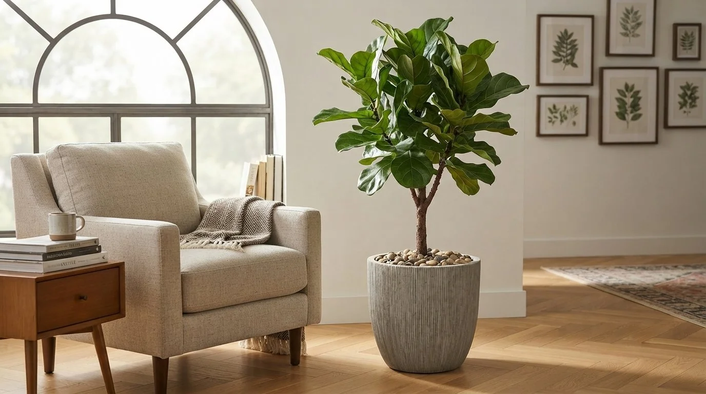 OVAL Fiberclay Saksı