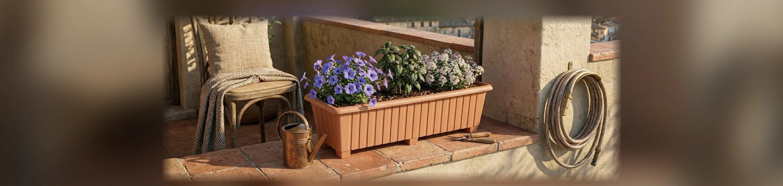 Altı Ayaklı Balkon Saksı