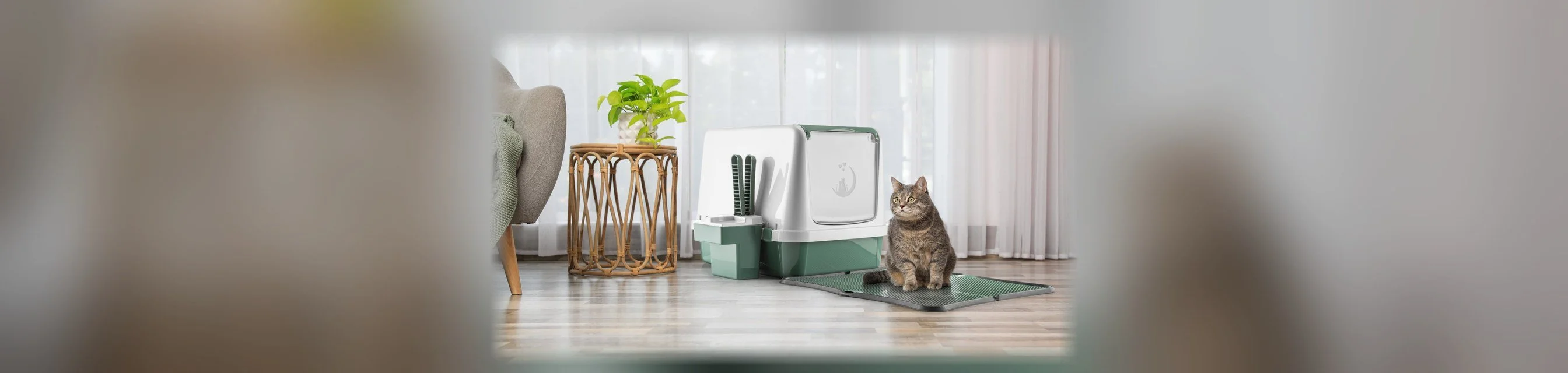 COMFY AKSESUARLI KAPALI KEDİ TUVALETİ